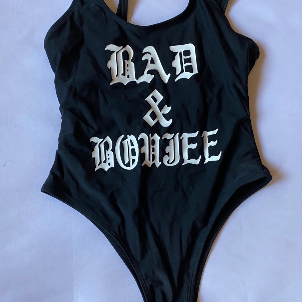 High cut Bad & Boujee 1 piece swimsuit